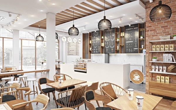 Thiết kế quán cafe phong cách Scandinavian - Công Ty TNHH Thiết Kế Thi Công Nội Thất DEBA DESIGN